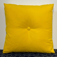 Load image into Gallery viewer, Sunbrella Hero Solid Large Square Pillow with or without Buttons in Sunflower

