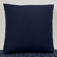 Load image into Gallery viewer, Sunbrella Hero Solid Large Square Pillow with or without Buttons in Navy
