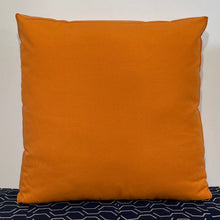 Load image into Gallery viewer, Sunbrella Hero Solid Large Square Pillow with or without Buttons in Tangerine
