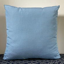 Load image into Gallery viewer, Sunbrella Hero Solid Large Square Pillow with or without Buttons in Air Blue
