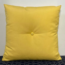 Load image into Gallery viewer, Sunbrella Hero Solid Large Square Pillow with or without Buttons in Buttercup

