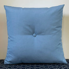 Load image into Gallery viewer, Sunbrella Hero Solid Large Square Pillow with or without Buttons in Air Blue
