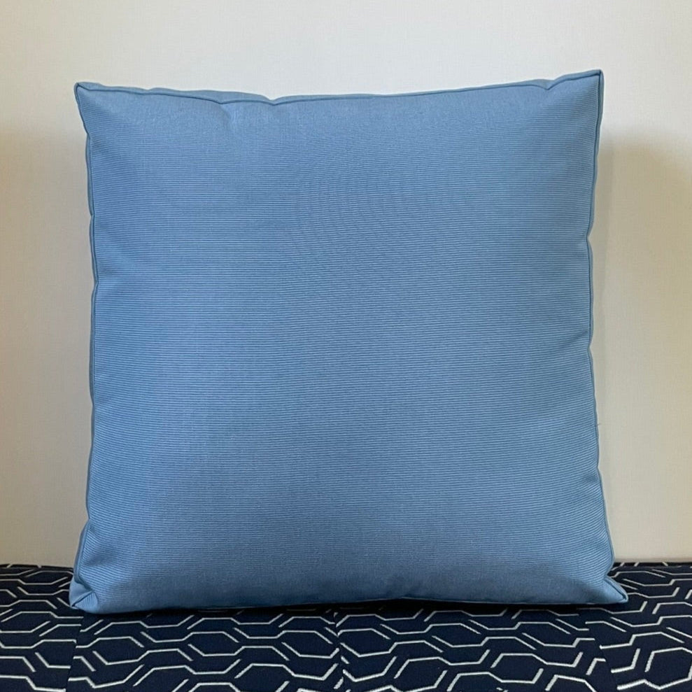 Sunbrella Hero Solid Square Pillow in Air Blue