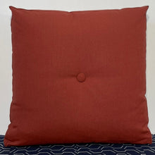 Load image into Gallery viewer, Sunbrella Hero Solid Large Square Pillow with or without Buttons  in Henna
