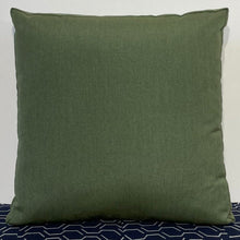 Load image into Gallery viewer, Sunbrella Hero Solid Large Square Pillow with or without Buttons in Fern
