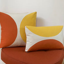 Load image into Gallery viewer, Sunbrella Eclipse Lumbar Pillow in Daffodil/Cayenne
