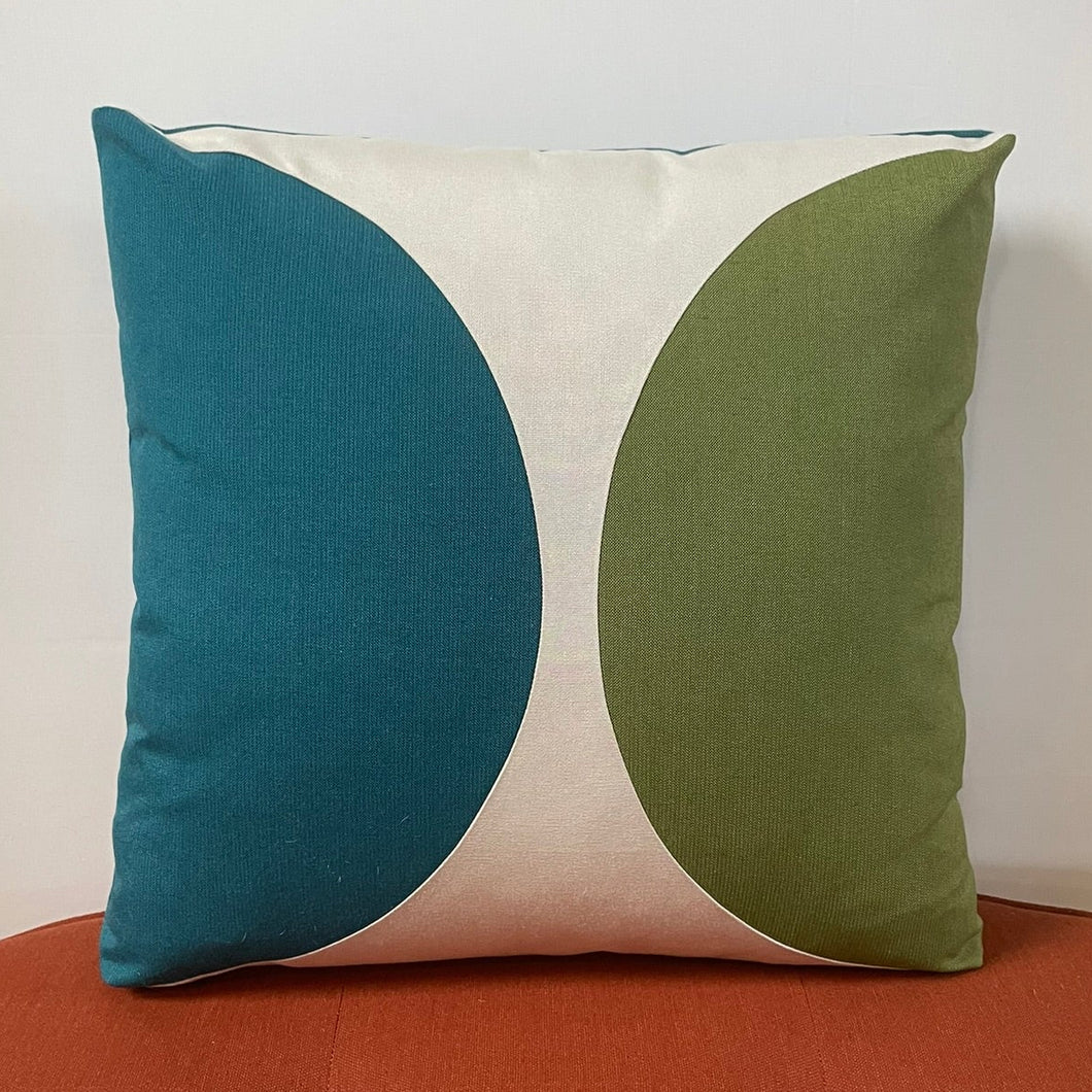Sunbrella Eclipse Pillow in Cilantro/Peacock