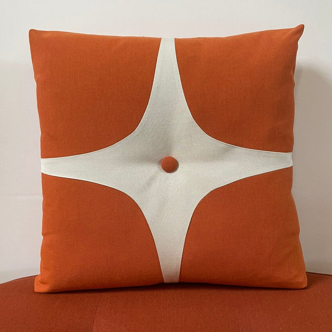Sunbrella Astro Pillow in Cayenne/Off-White