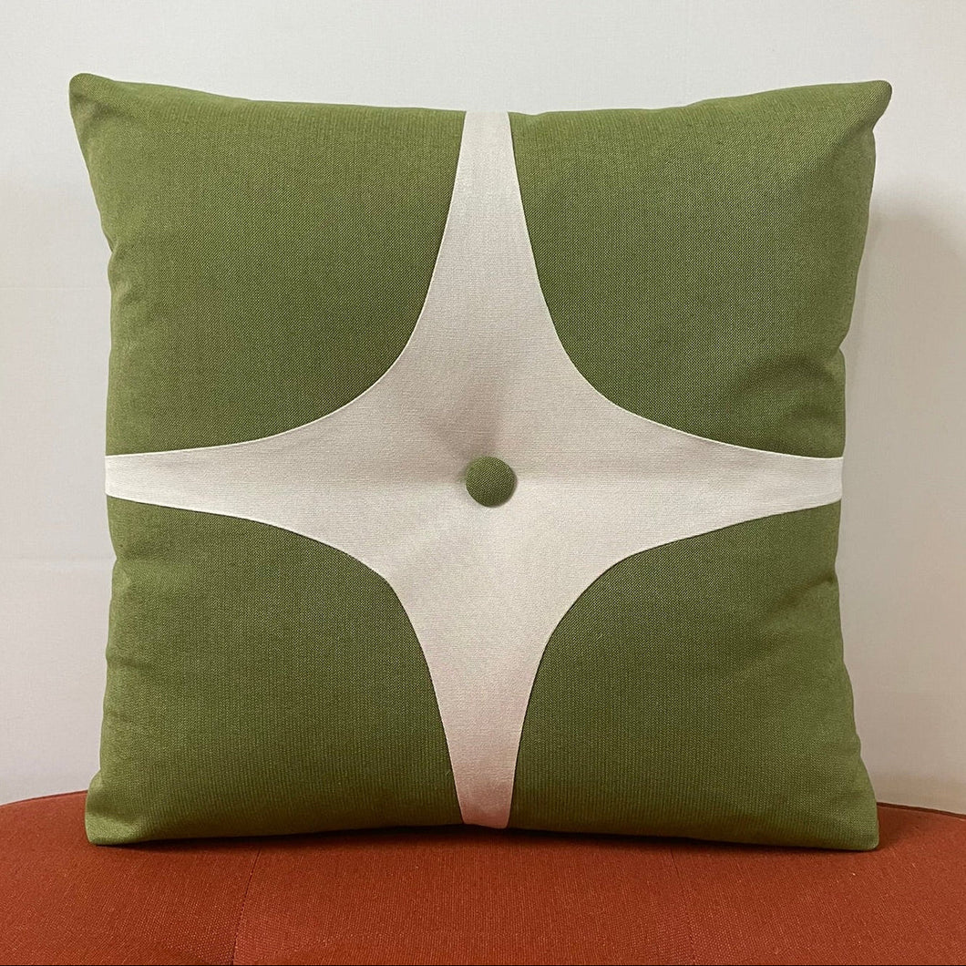 Sunbrella Astro Pillow in Cilantro/Off-White