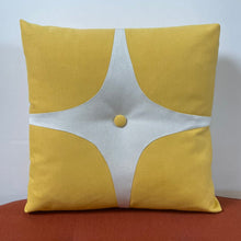 Load image into Gallery viewer, Sunbrella Astro Pillow in Daffodil/Off-White
