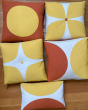 Load image into Gallery viewer, Sunbrella Eclipse Lumbar Pillow in Daffodil/Cayenne
