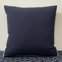 Load image into Gallery viewer, Sunbrella Window Box Pillow in Navy/Flax
