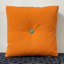 Load image into Gallery viewer, Sunbrella Mod Flower Pillow in Aruba/Tangerine
