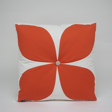 Load image into Gallery viewer, Sunbrella Flower Pillow in Melon/Flax
