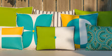 Load image into Gallery viewer, Sunbrella Pop Lumbar Pillow in Agra Indigo
